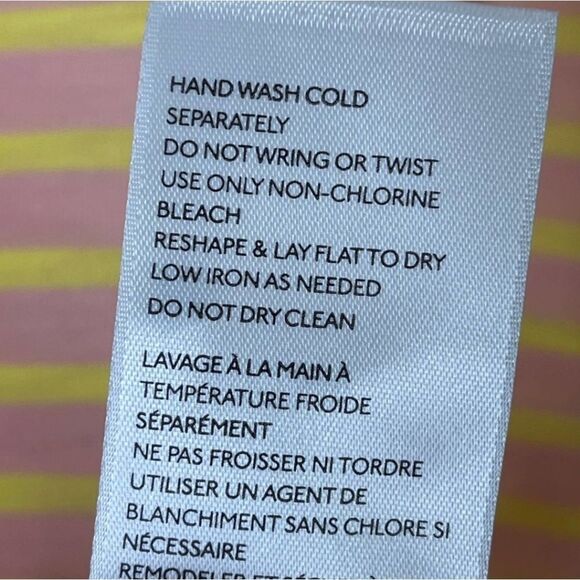 Free People Night Sky Striped Short Sleeve Mock Neck Tee in Summer Rose Combo L - Picture 9 of 9